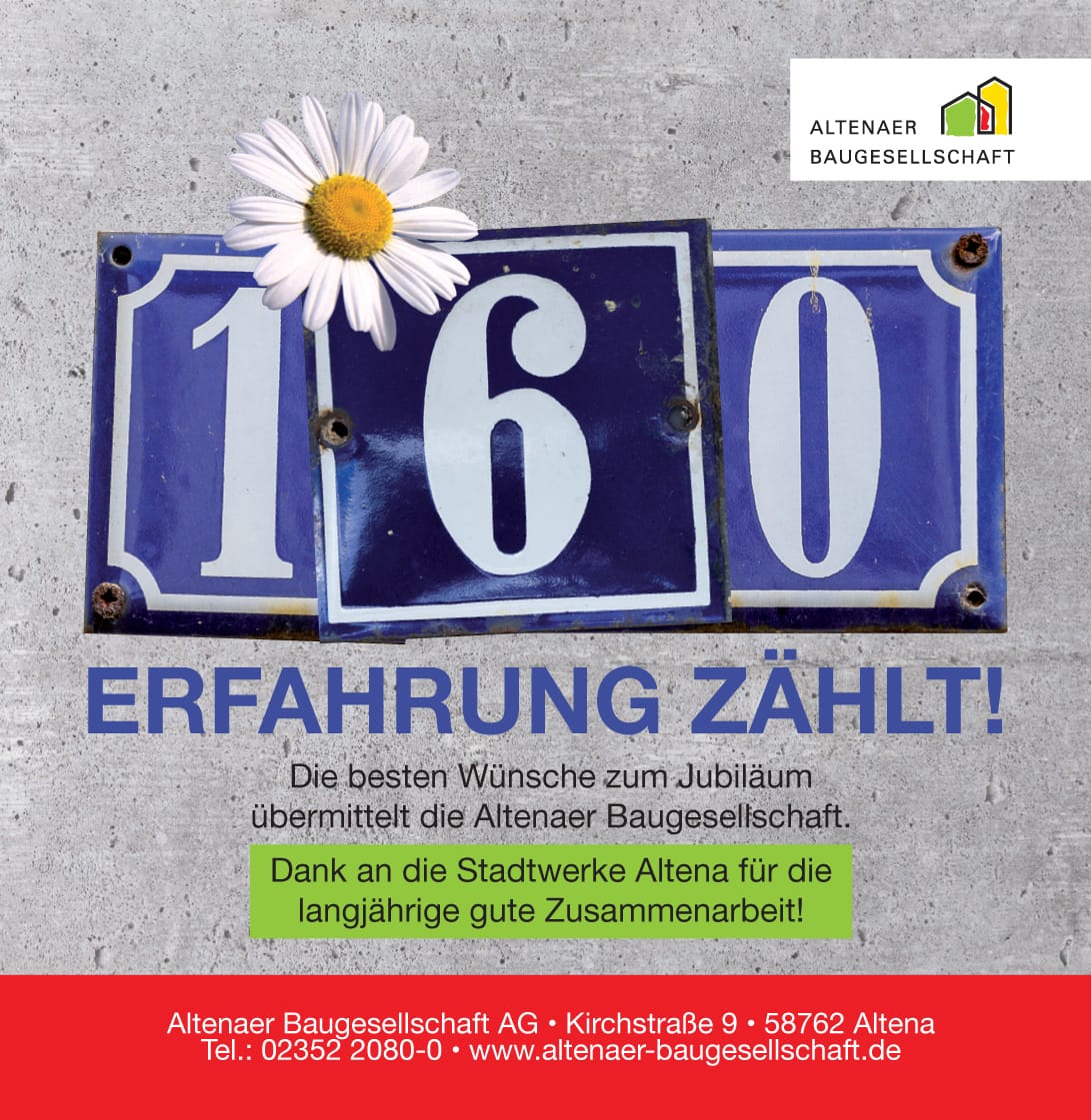 Glückwunsch-Anzeige zum 160.