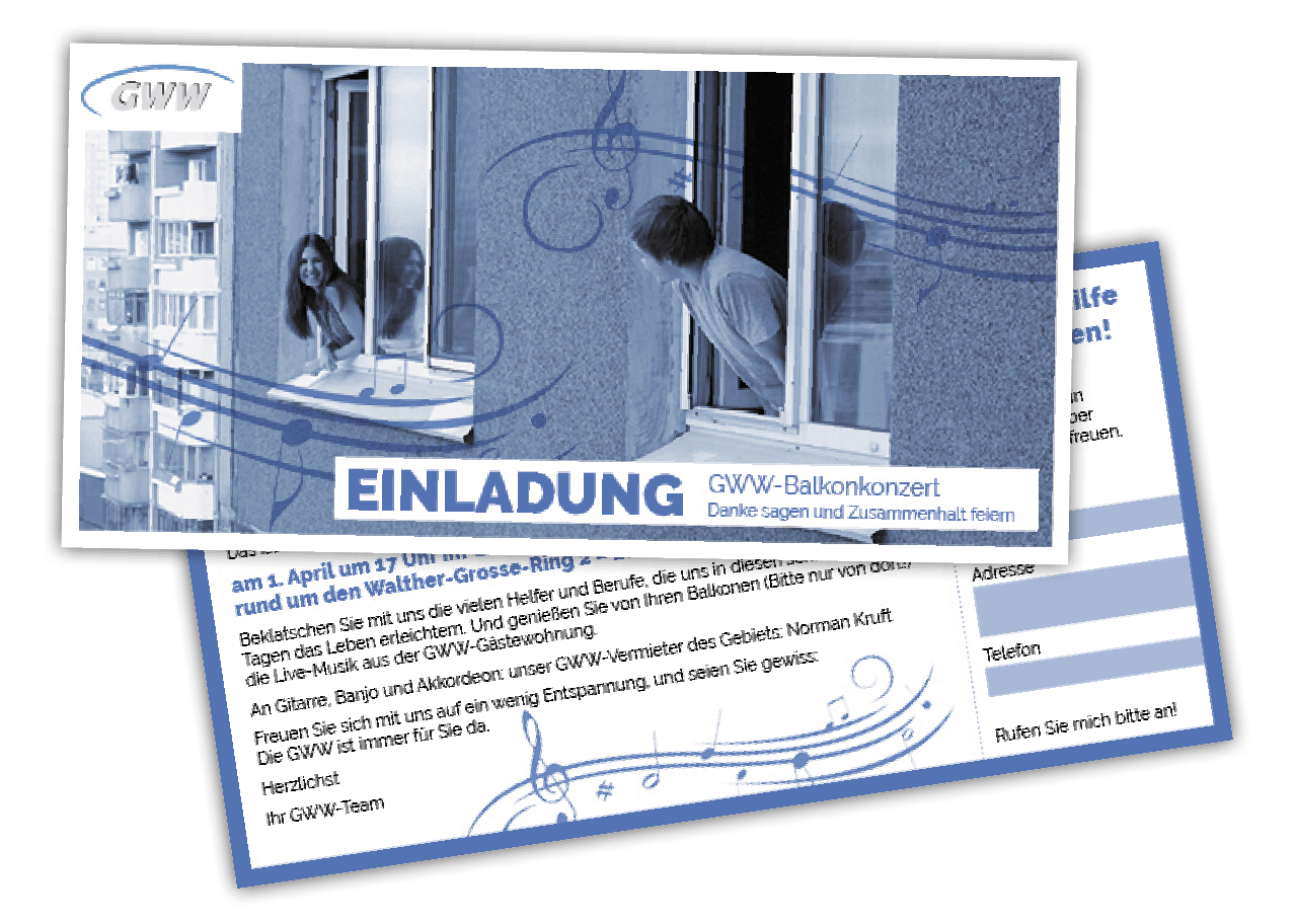 Goodnews mit GWW-Balkonkonzert