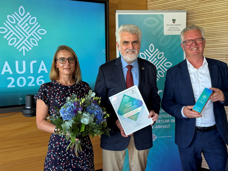 Gewinner! GWW-Sonnenhaus mit AURA-Award des Landes Sachsen-Anhalt gewürdigt